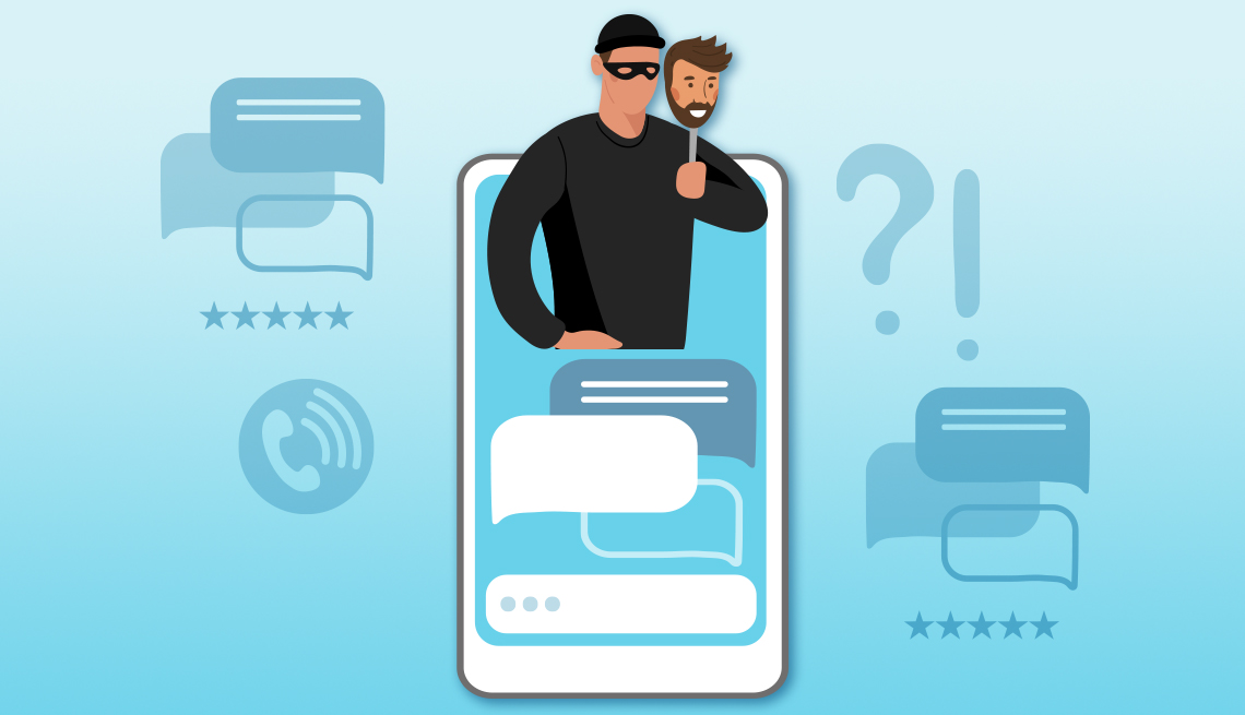 a thief in a smart phone impersonating someone